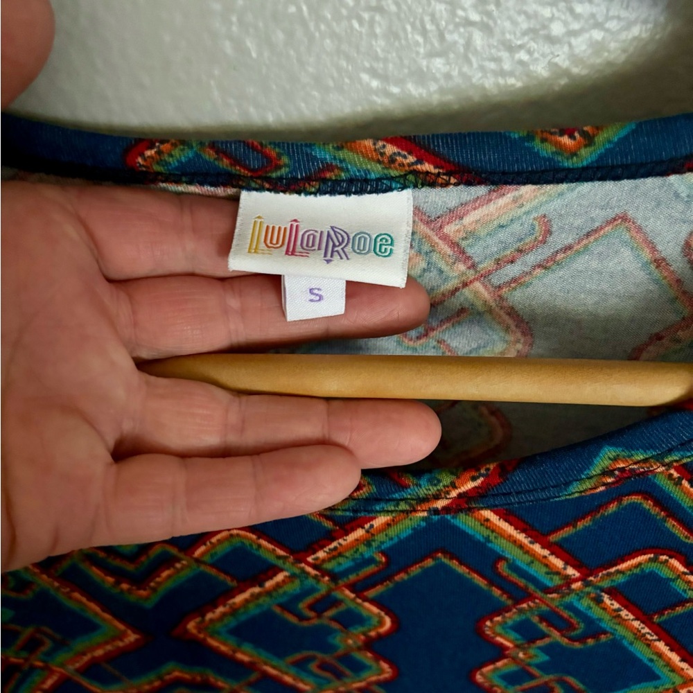 Lularoe Julia Dress Blue/Multicolor